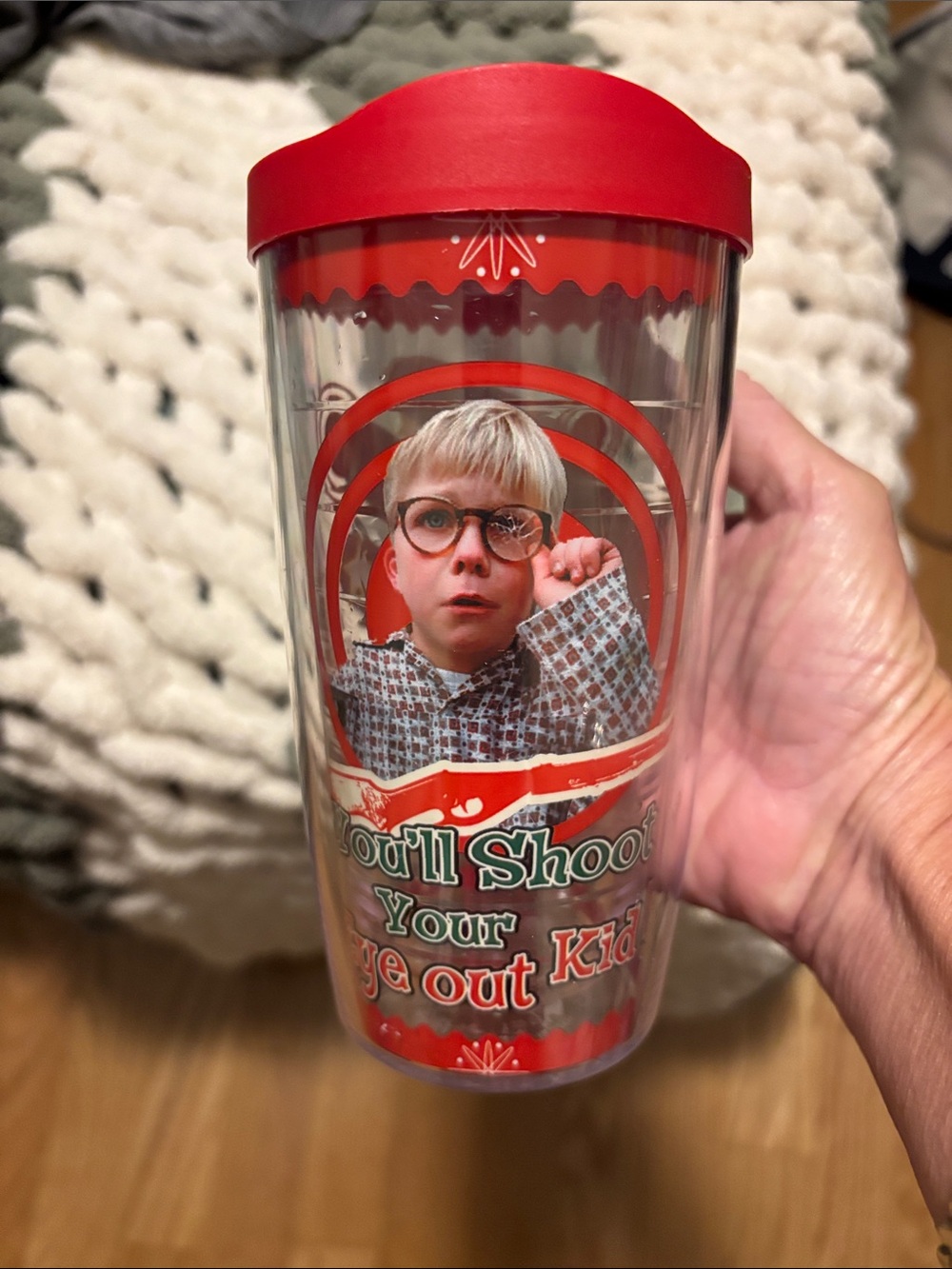 The Christmas Story tervis tumbler 16 ounces good used shaped